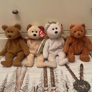 Ty Beanie Babies Bear Collection— 4 Bears NWT